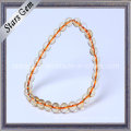 6-10mm Natural Citrine Round Ball Bracelet